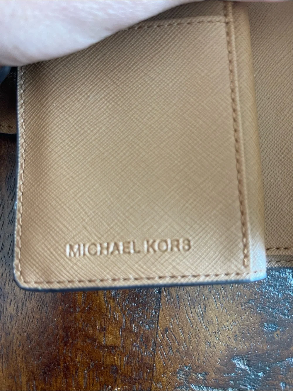 Michael Kors Gold Metallic Signature Card Holder Wallet